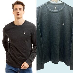U.S. Polo Assn. Charcoal Long Sleeve Tee L